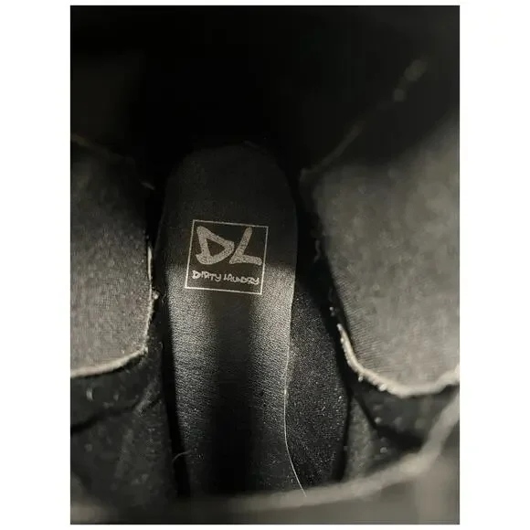 DIRTY LAUNDRY Monet Chelsea Boots Women's 8 Black Platform Rugged Lug Sole READ - Picture 11 of 12